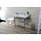 Kingston Brass 36 Carrara Marble Console Sink with Stainless Steel Legs, Marble WhitePolished Chrome LMS3622M81ST - alternate 3